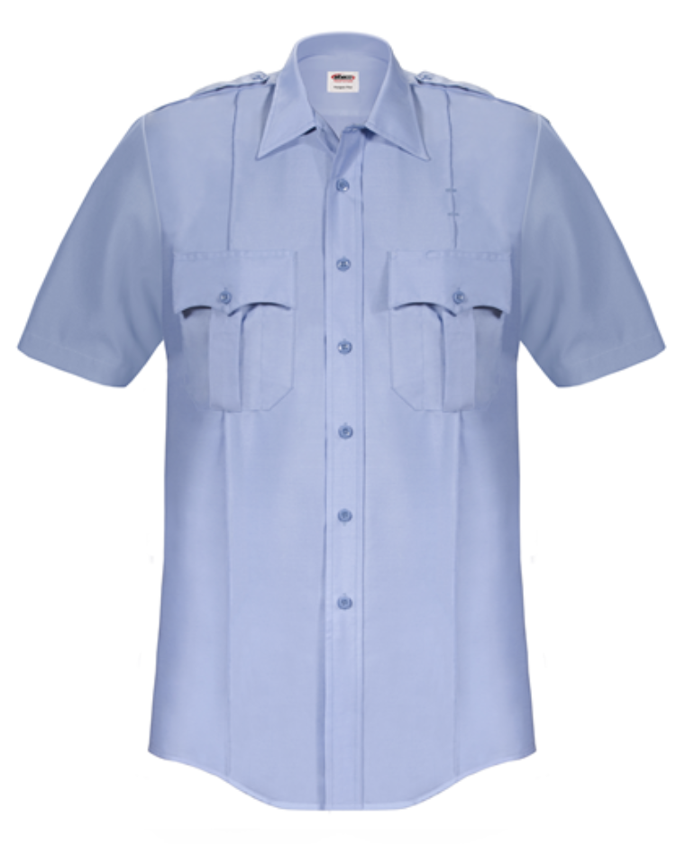 Paragon Plus Short Sleeve Poplin Shirt, Light Blue