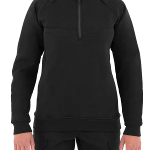 Women's Cotton Job Shirt Quarter Zip