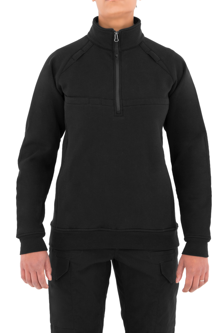 Women's Cotton Job Shirt Quarter Zip